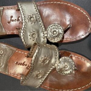 Jack Rogers Tan Leather Sandals size 8